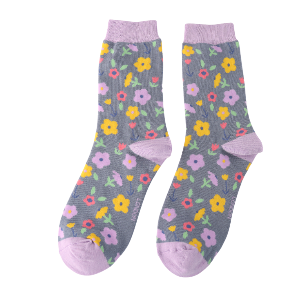 Miss Sparrow Denim Little Flowers Socks