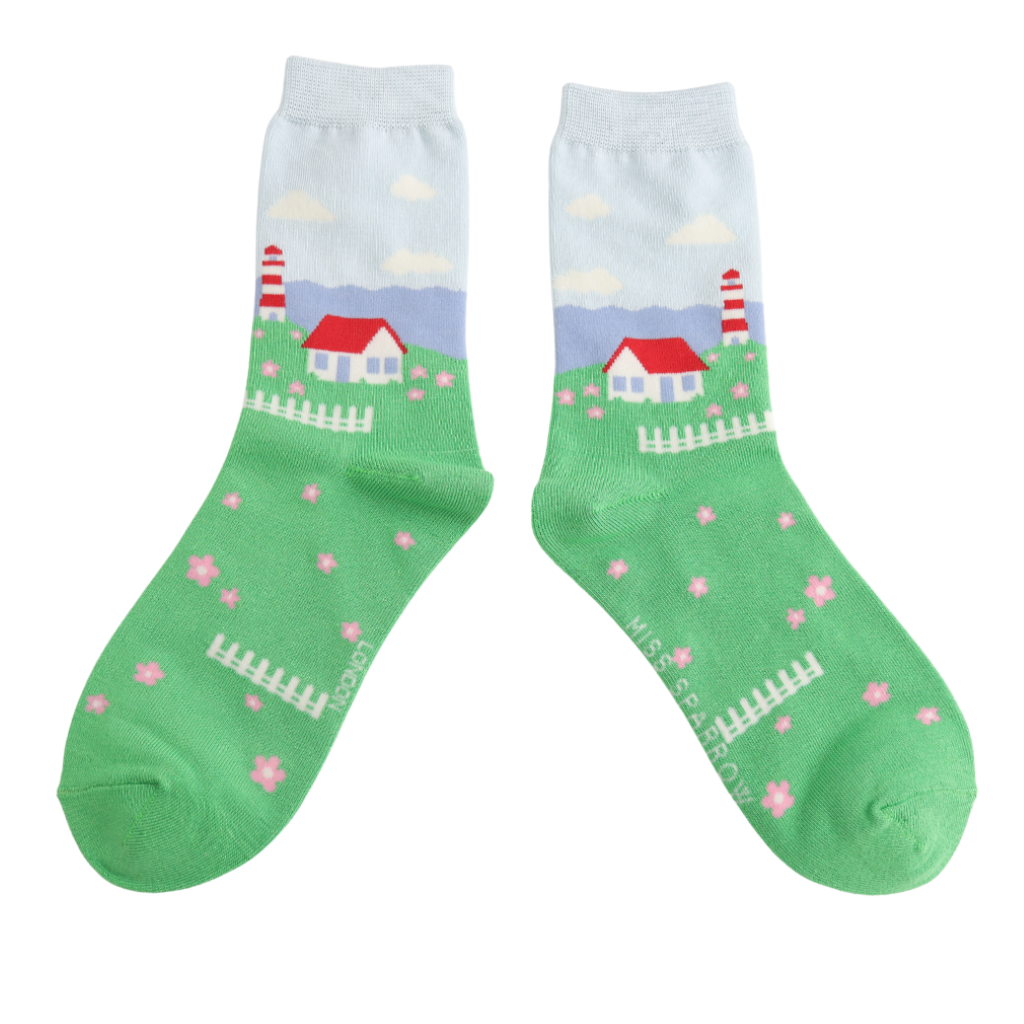 Miss Sparrow By the Sea Socks