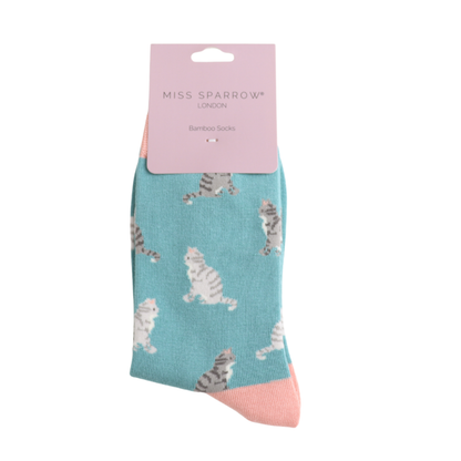 Miss Sparrow Tabby Cats Socks