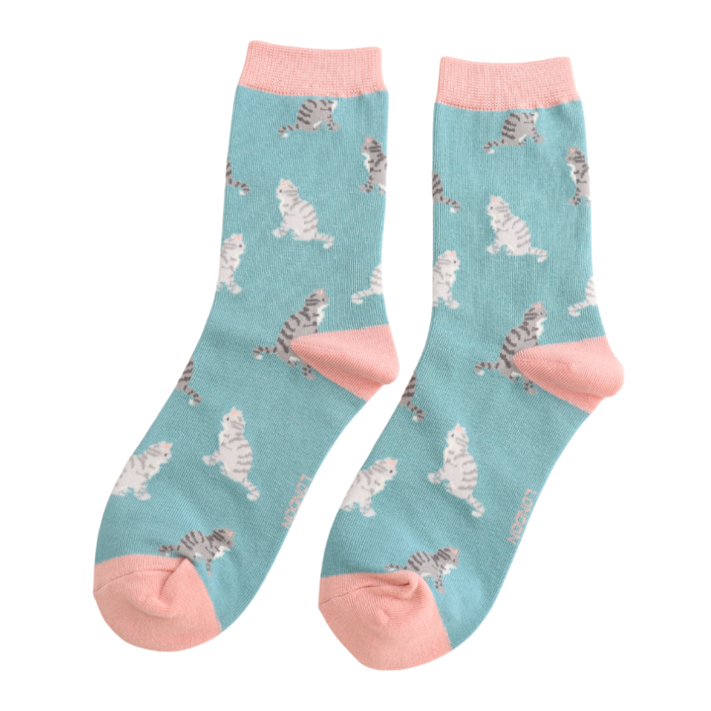 Miss Sparrow Tabby Cats Socks