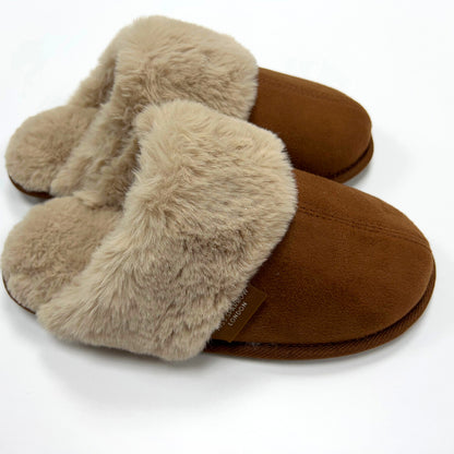 Miss Sparrow Suede Mule Tan Slippers