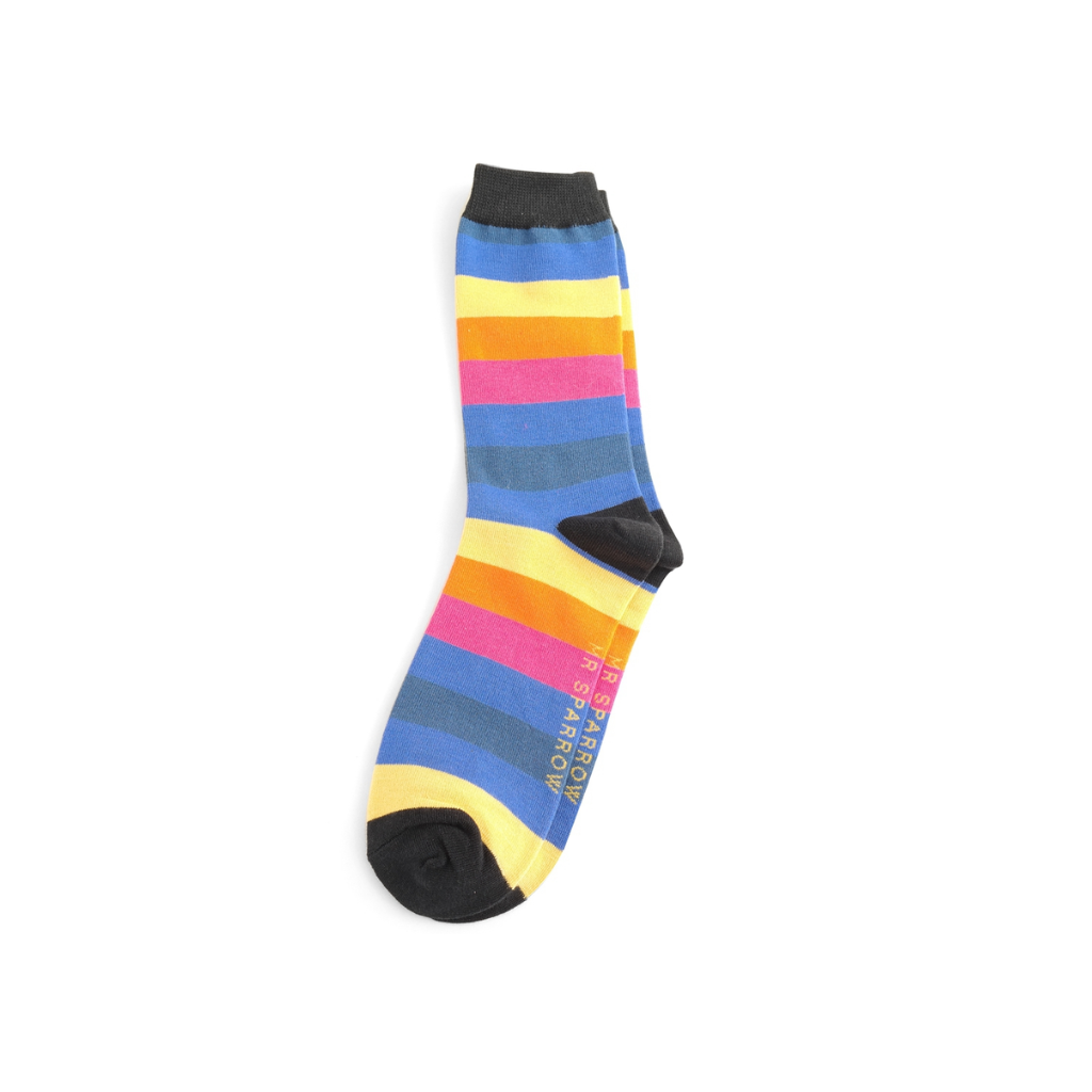 Mr Sparrow Blue Stripes Socks