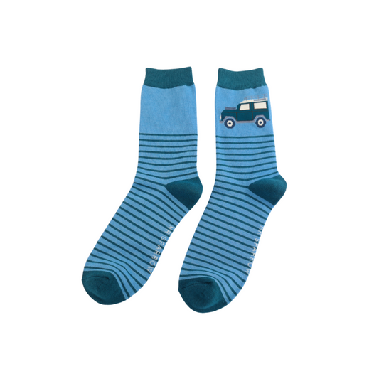 Mr Sparrow Jeeps & Stripes Socks