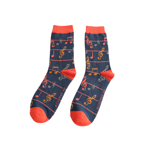 Mr Sparrow Multicolour Music Notes Socks