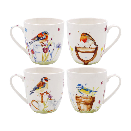 Illustrated Garden Birds Mugs (Set of 2)