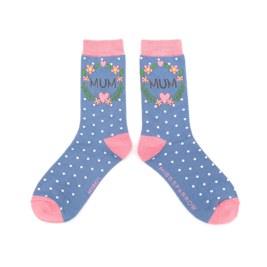 Miss Sparrow Mum Floral Wreath Socks