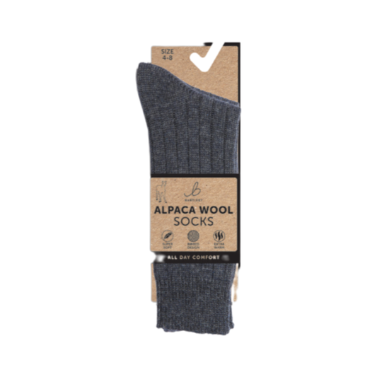 Alpaca Wool Navy Socks
