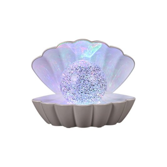 White Glitter Shell Lamp