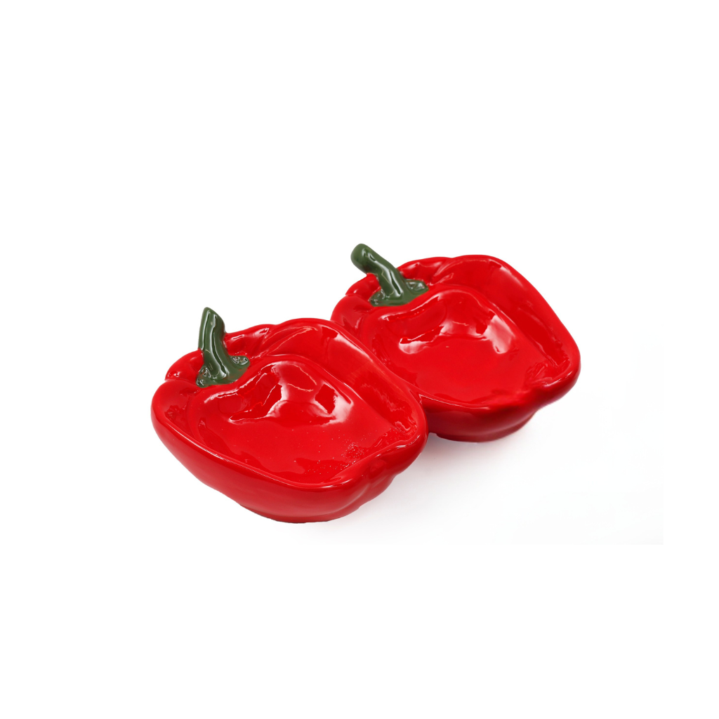Double Red Pepper Plate 22cm