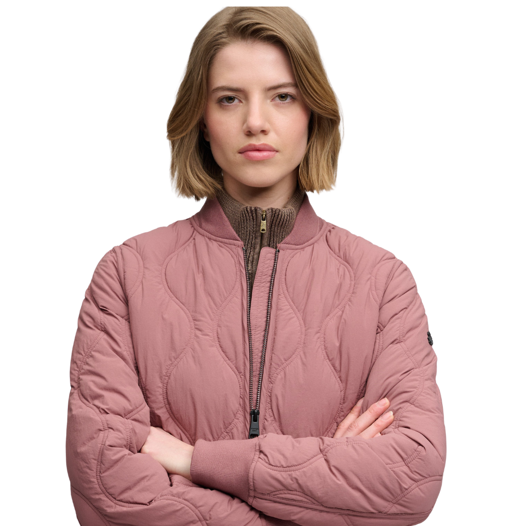 Superdry Short Quilted Burgundy Jacket