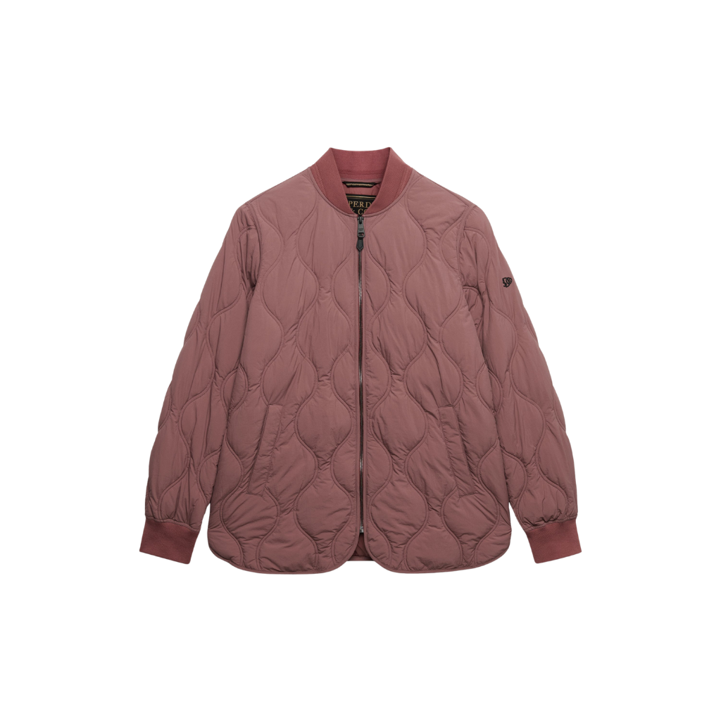 Superdry Short Quilted Burgundy Jacket