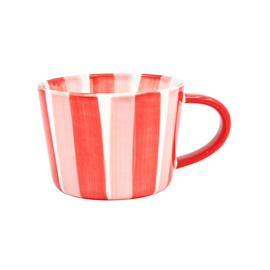 Striped Pink & Red Mug