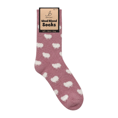 Pink Sheep Wool Blend Socks