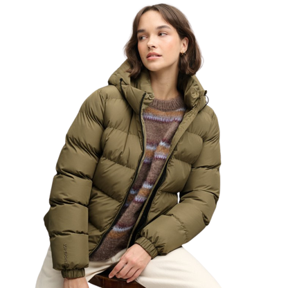 Superdry Hooded Green Puffer Jacket