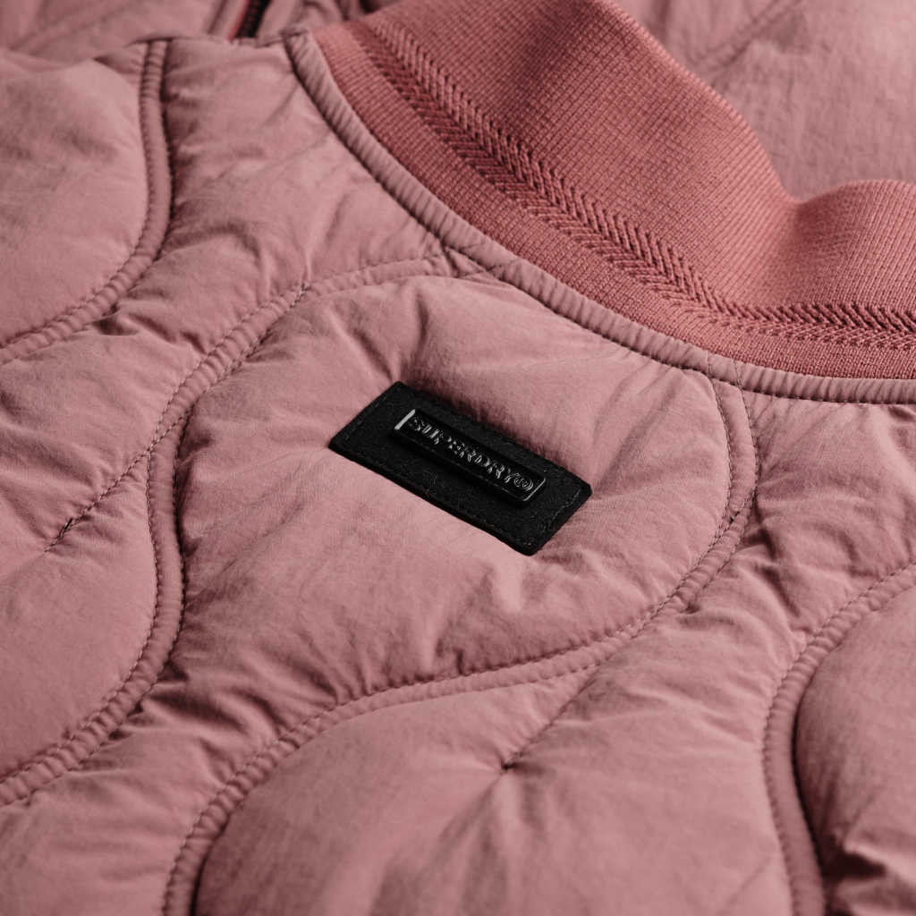 Superdry Short Quilted Burgundy Jacket