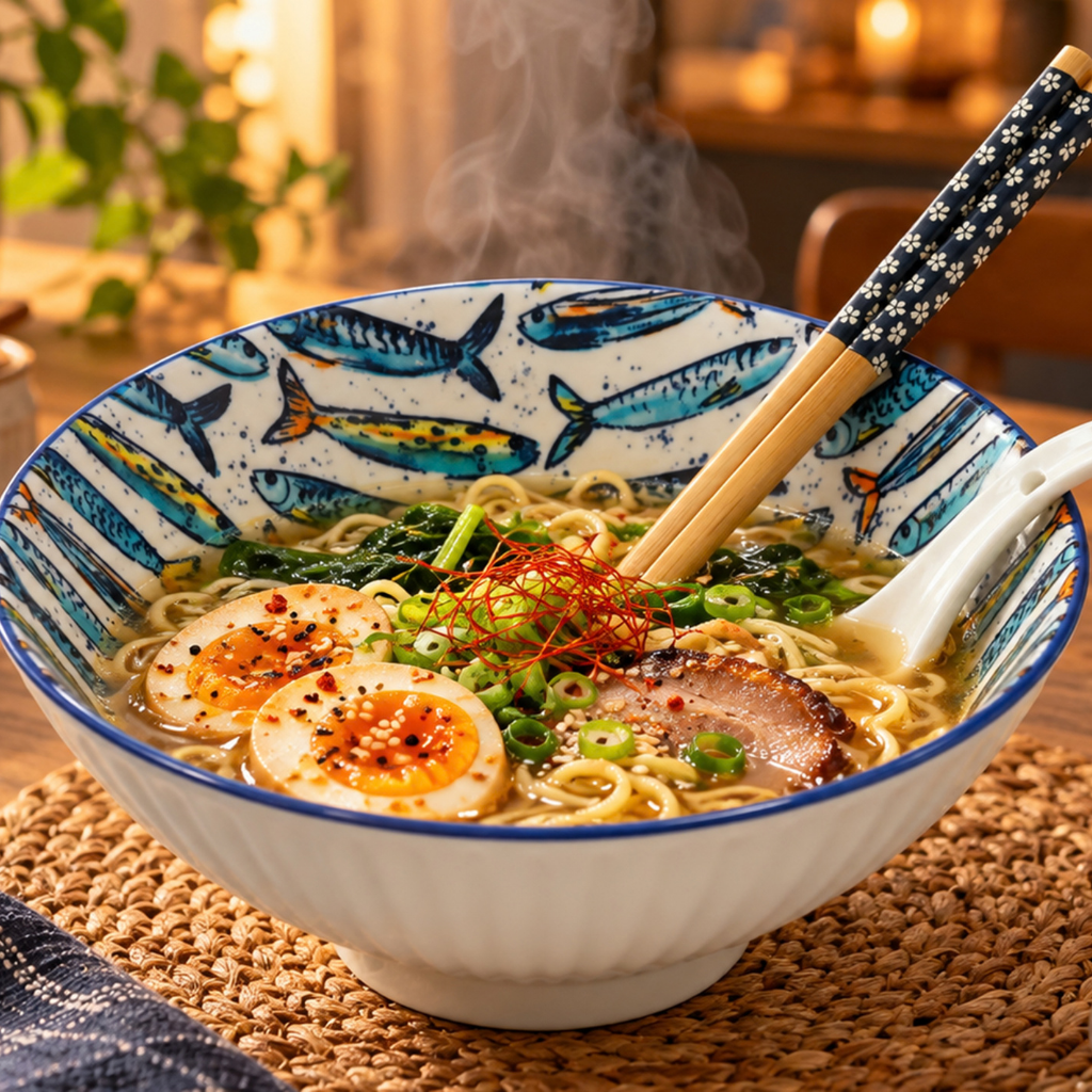Sardines Ramen Bowl Set