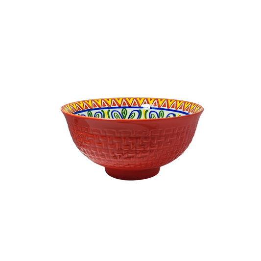 Red Patterned Dip Bowl (12cm)