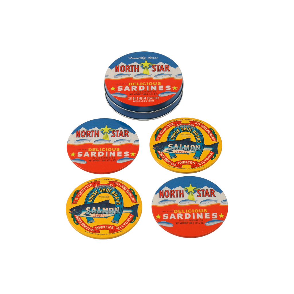 Sardines Tin Coasters (Set of 4)