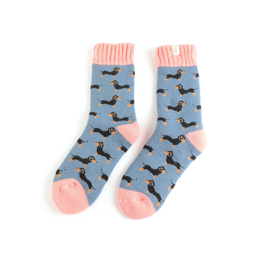 Miss Sparrow Sausage Dog Winter Socks