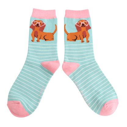 Miss Sparrow Sausage Dogs in Shades Socks