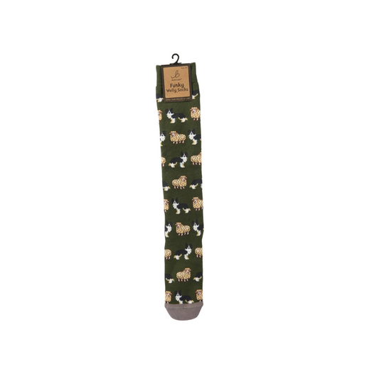 Sheepdog & Sheep Welly Socks