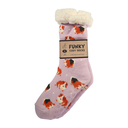 Sherpa Guinea Pig Slipper Socks (One Size 4-8)