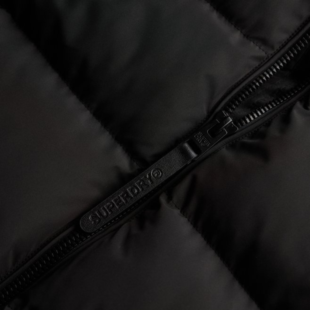 Superdry Hooded Black Puffer Jacket