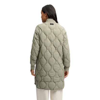 Superdry Long Quilted Green Jacket