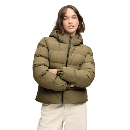 Superdry Hooded Green Puffer Jacket