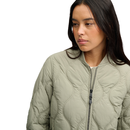 Superdry Long Quilted Green Jacket