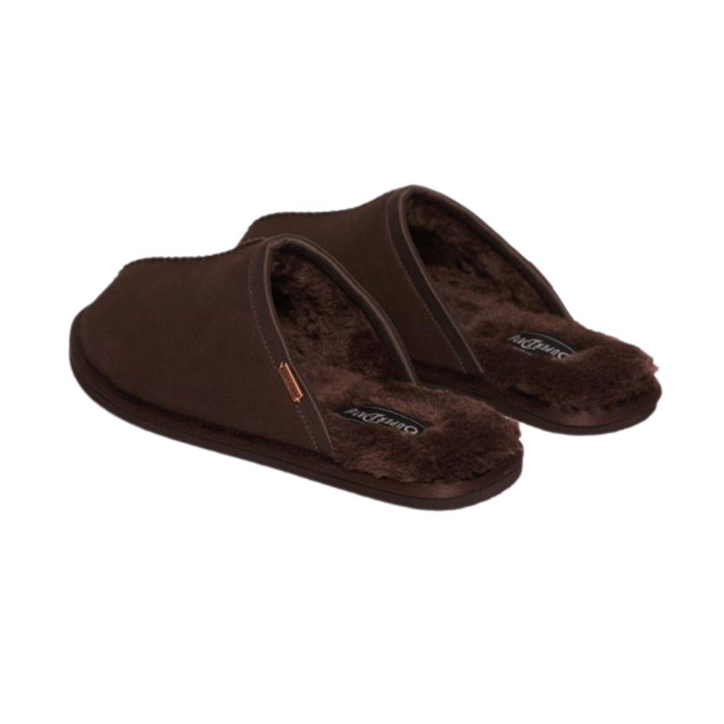 Superdry Ganache Brown Suede Mule Slippers