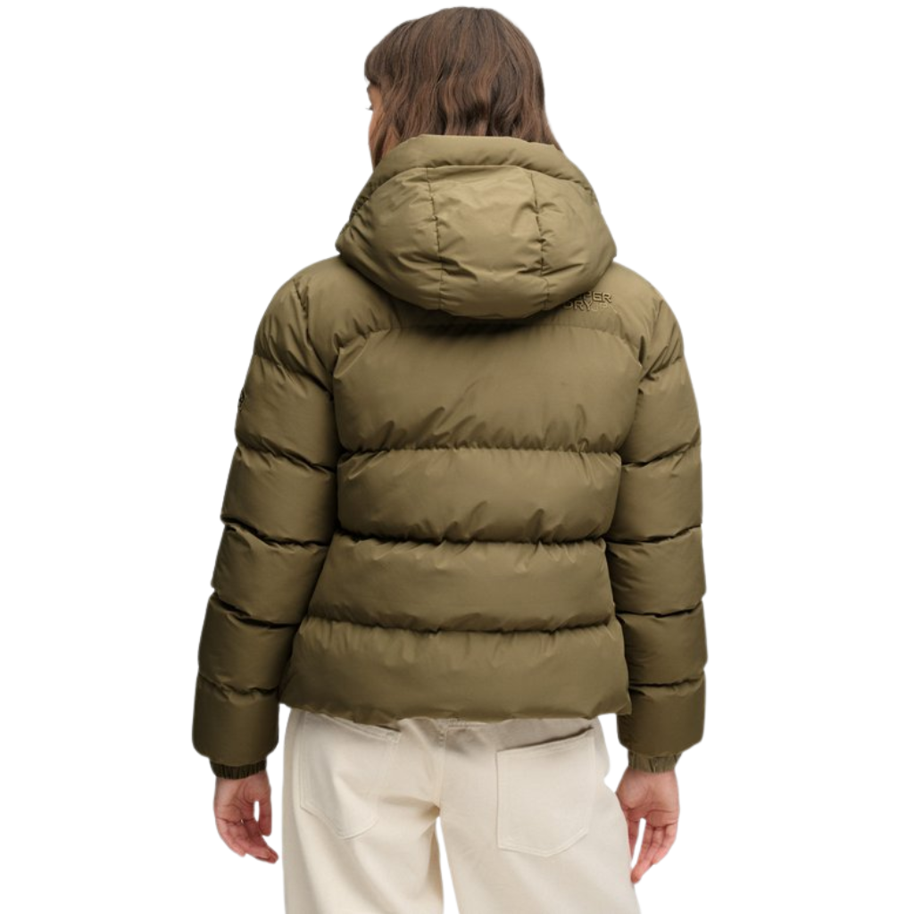 Superdry Hooded Green Puffer Jacket