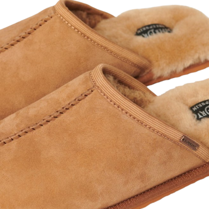 Superdry Tan Suede Mule Slippers