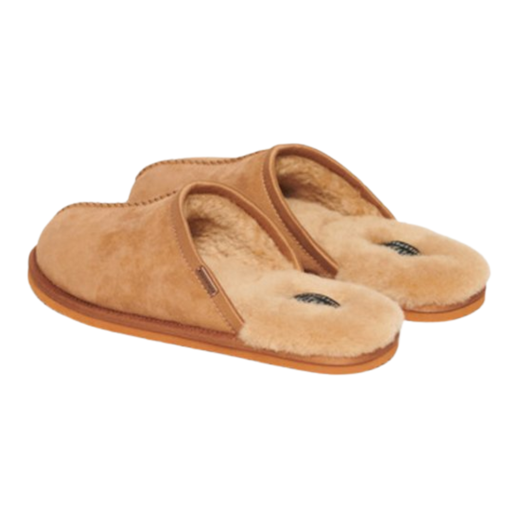 Superdry Tan Suede Mule Slippers