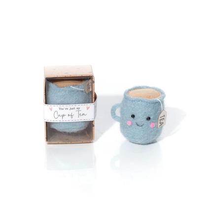 Cup of Tea Felt Pocket Keepsake