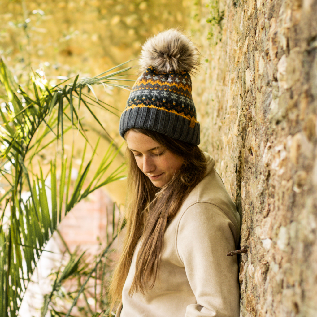 Nordic Knit Bobble Hat