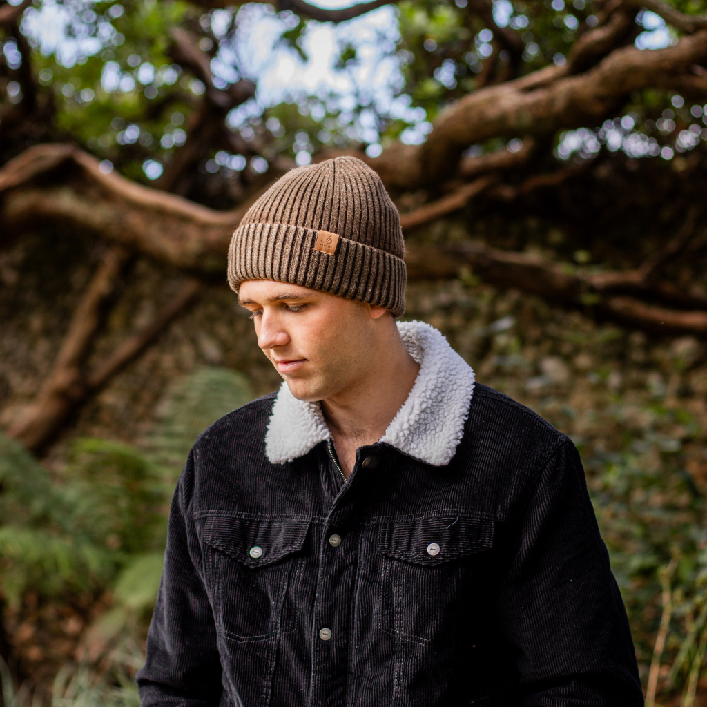 Washed Ribbed Waterproof Beanie