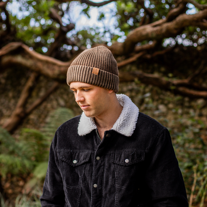 Washed Ribbed Waterproof Beanie