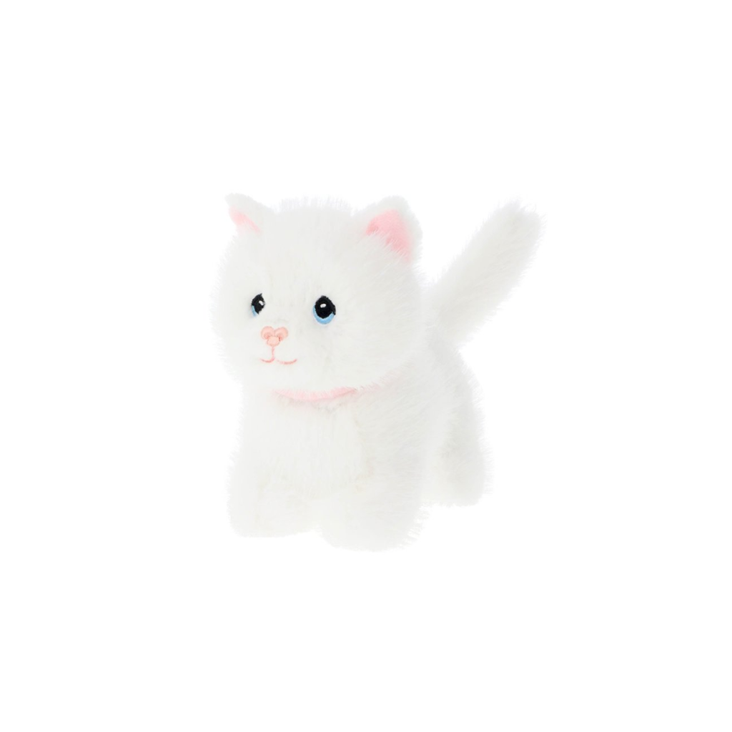 Keeleco 18cm White Pouncing Kitten Soft Toy