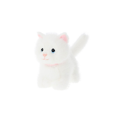 Keeleco 18cm White Pouncing Kitten Soft Toy
