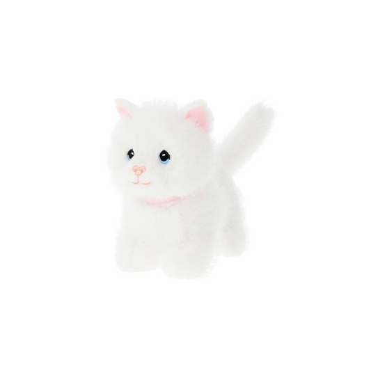 Keeleco 18cm White Pouncing Kitten Soft Toy