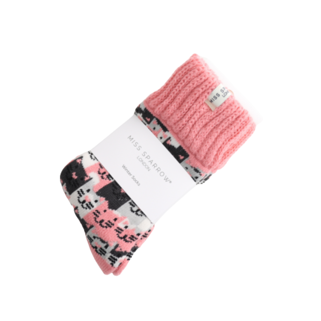 Miss Sparrow Happy Cats Winter Socks