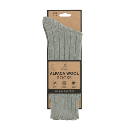 Alpaca Wool Grey Socks