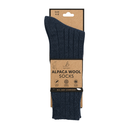 Alpaca Wool Navy Socks