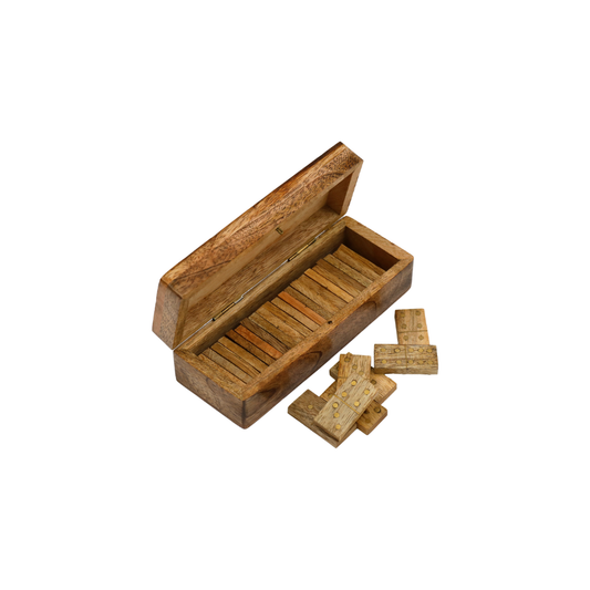 Wooden Box & Dominoes