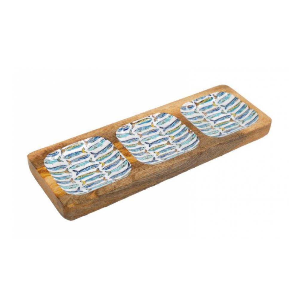 Sardines Triple Enamel Tray