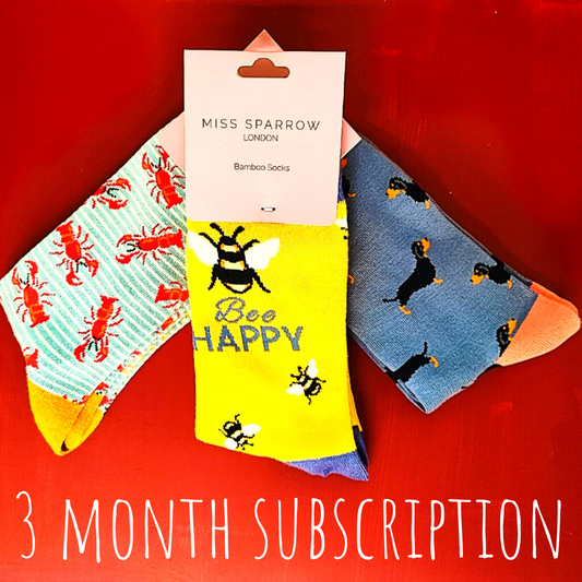 Miss Sparrow Sock Gift Subscription (3 Month Subscription For Her)