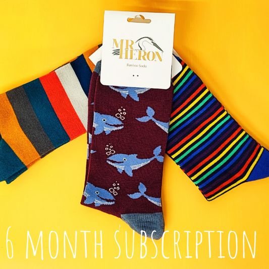 Mr Heron Sock Gift Subscription (6 Month Subscription For Him)