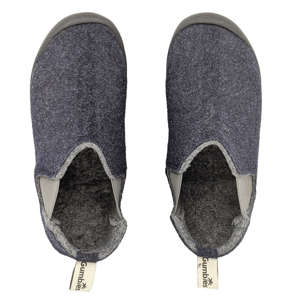 Gumbies Brumby Navy & Grey Slipper Boots