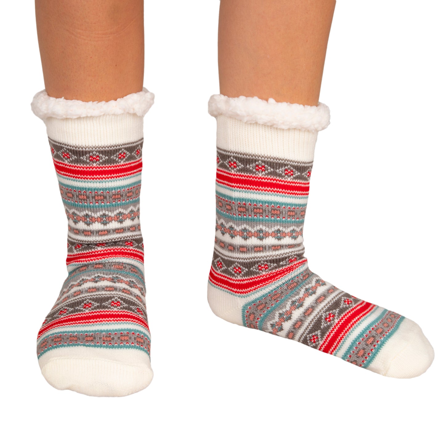 Sherpa White Slipper Socks